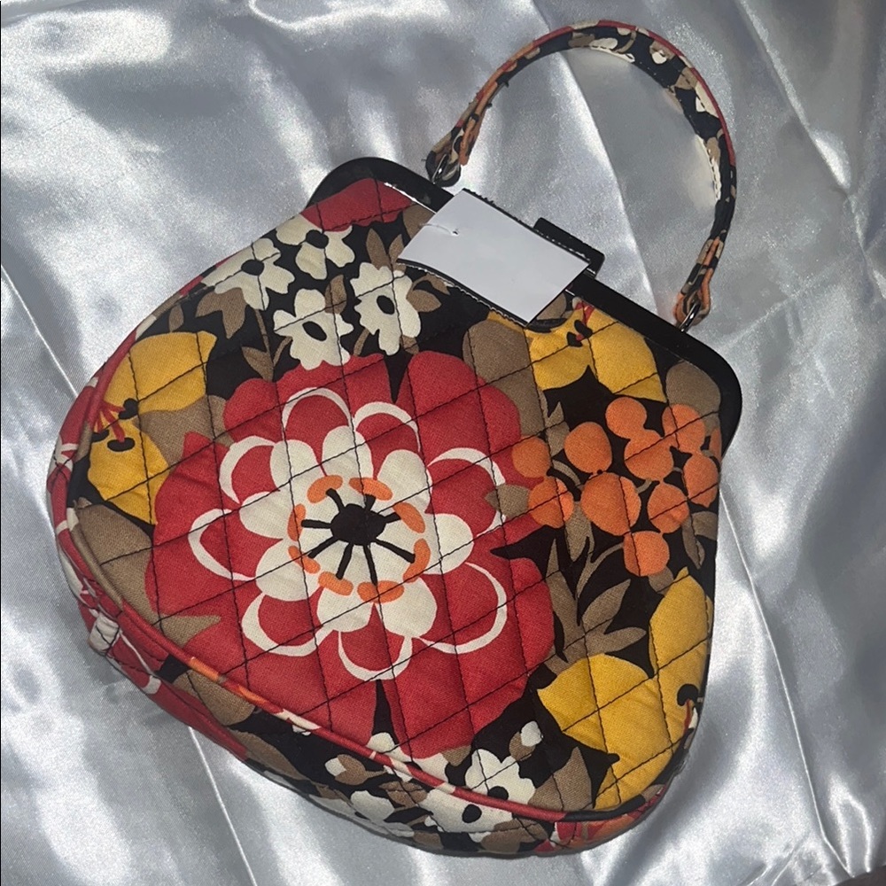 Vera Bradley Floral Quilted Shoulder Bag - Red, Yellow, and Black